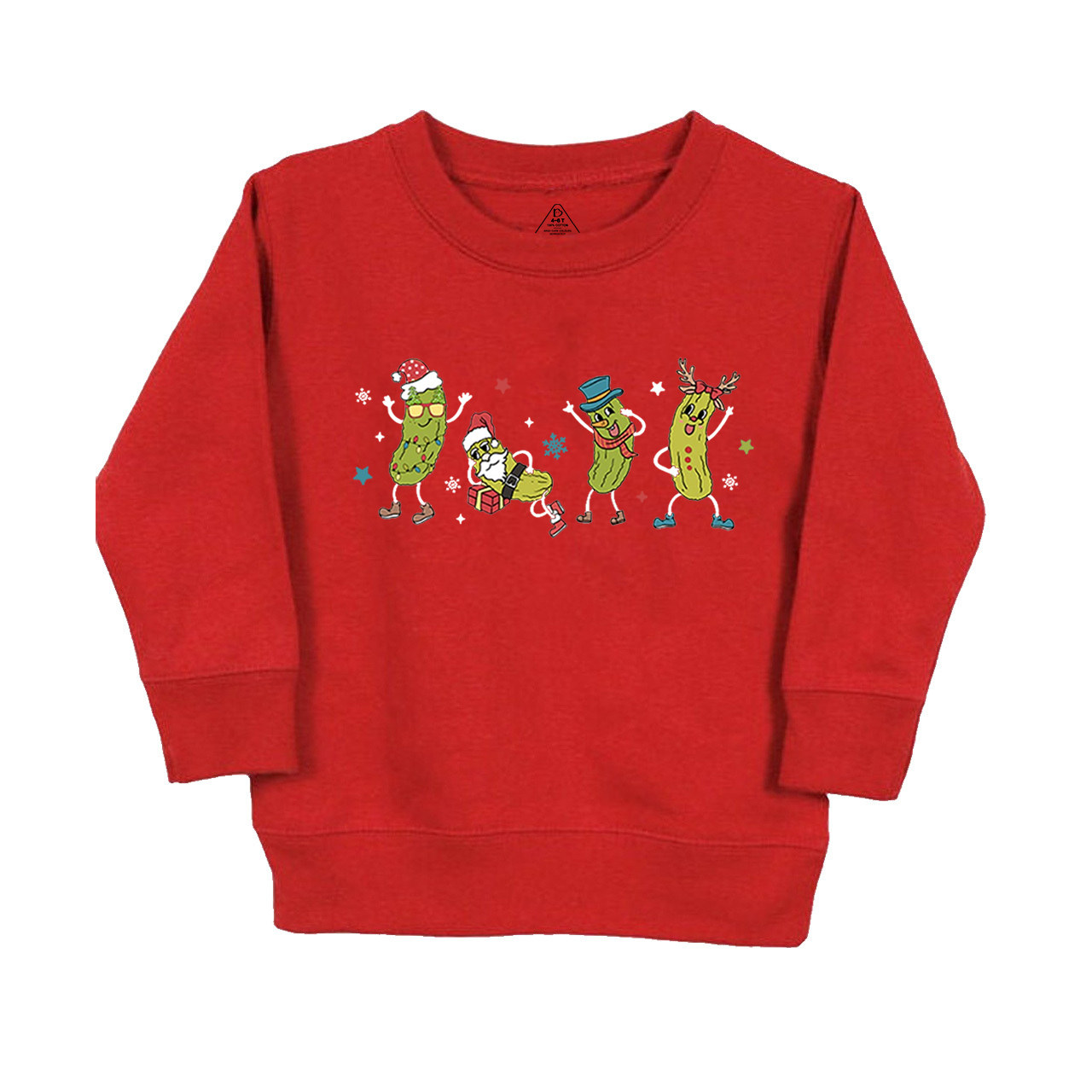 Retro Pickles Christmas Santa  Kids Sweatshirt