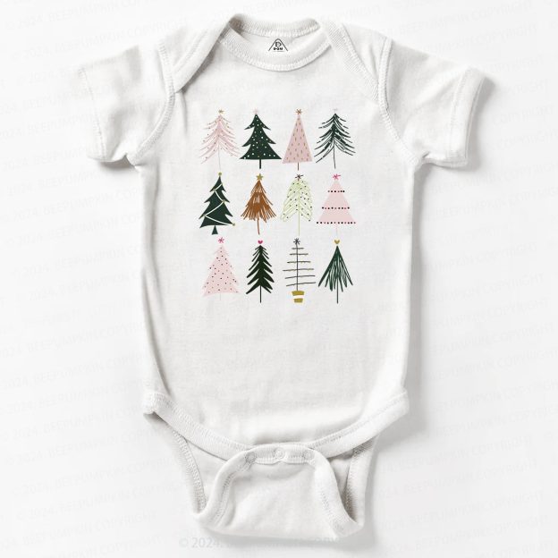 Christmas Tree Print Baby Bodysuit