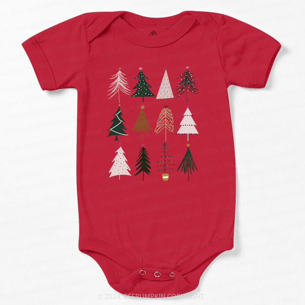Christmas Tree Print Baby Bodysuit