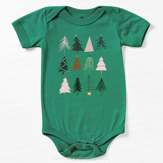 Christmas Tree Print Baby Bodysuit