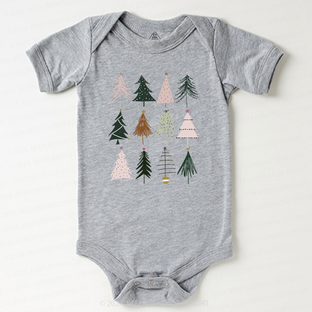 Christmas Tree Print Baby Bodysuit