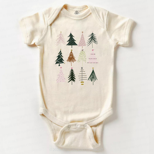 Christmas Tree Print Baby Bodysuit