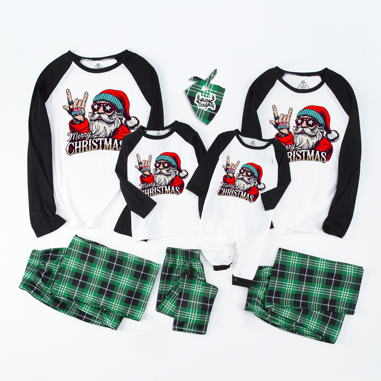 Rock Cool Santa Christmas Family Matching Pajamas