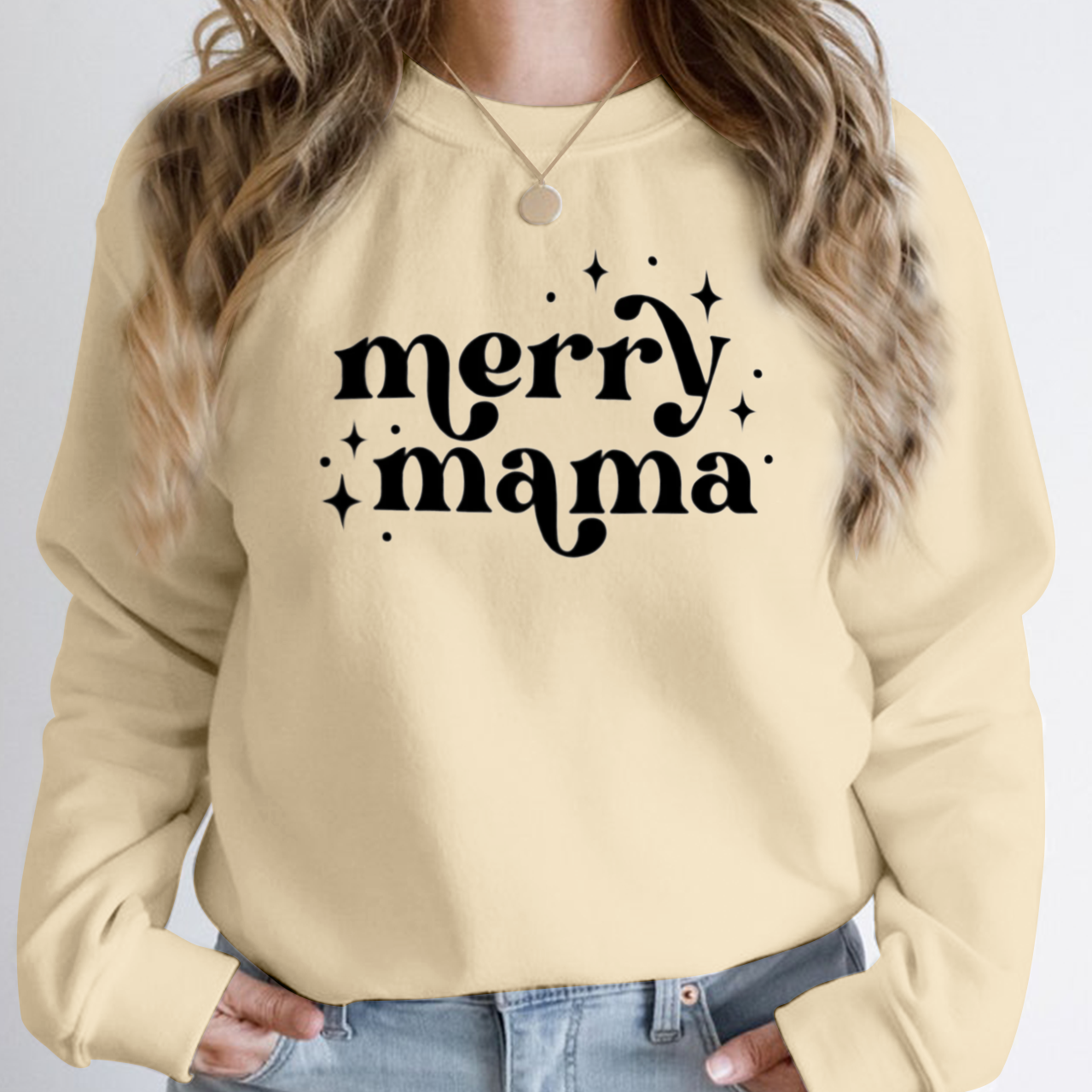 Merry Mama Christmas Sweatshirt For Mama Beepumpkin 