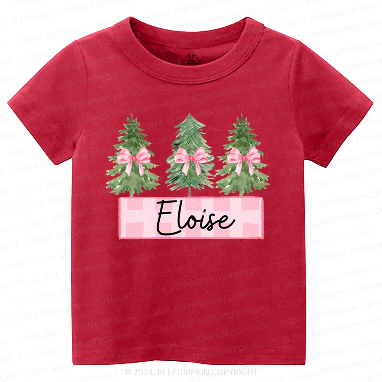 Personalized Kid Name Christmas Toddler&Kids Tees Beepumpkin