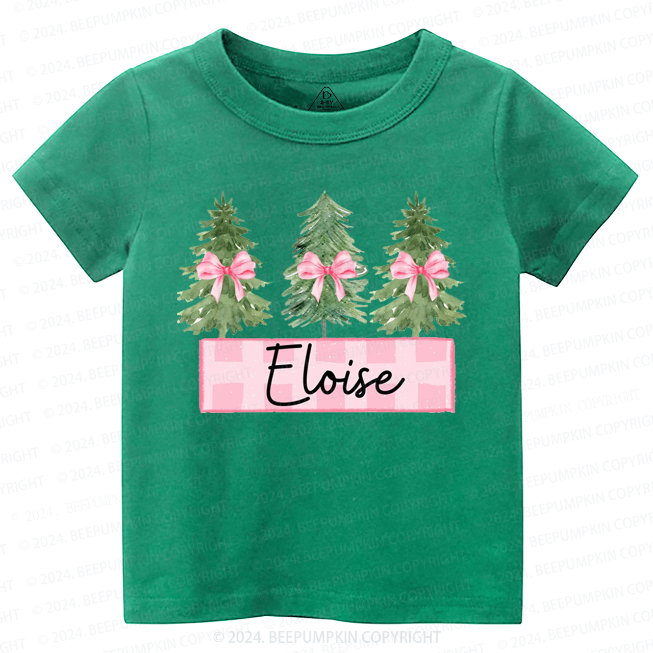 Personalized Kid Name Christmas Toddler&Kids Tees Beepumpkin