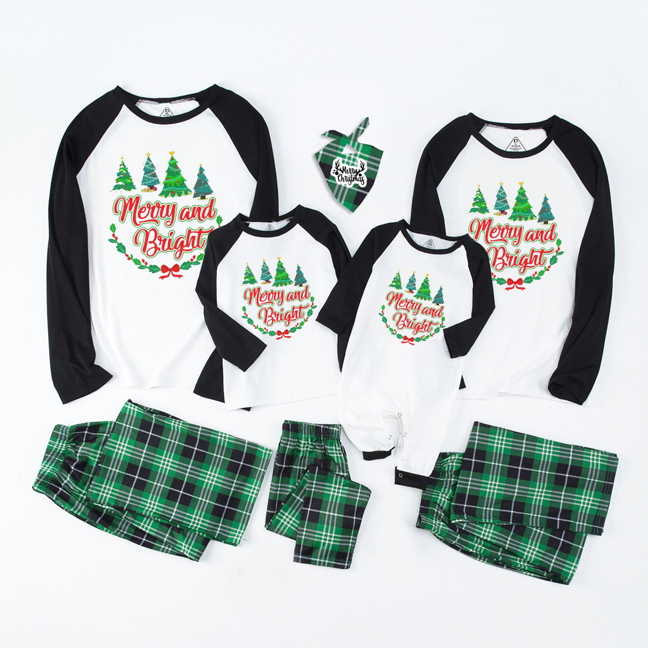 Merry and Bright Christmas Pajamas Beepumpkin