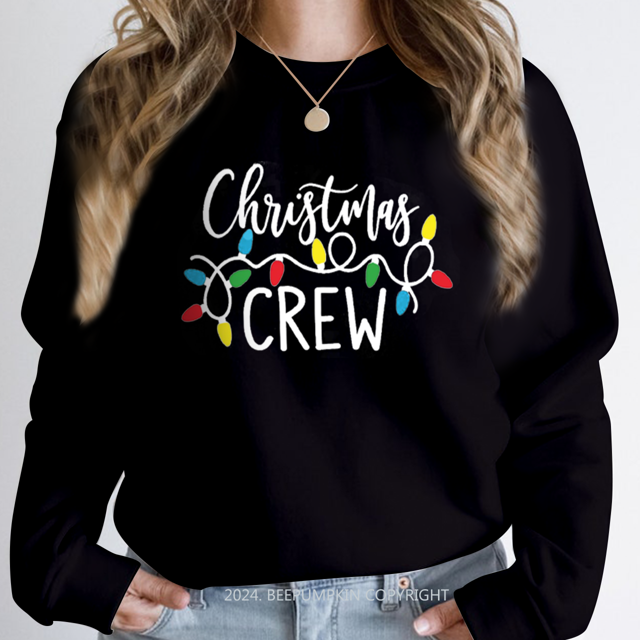 Christmas Crew Sweatshirt For Mama Beepumpkin