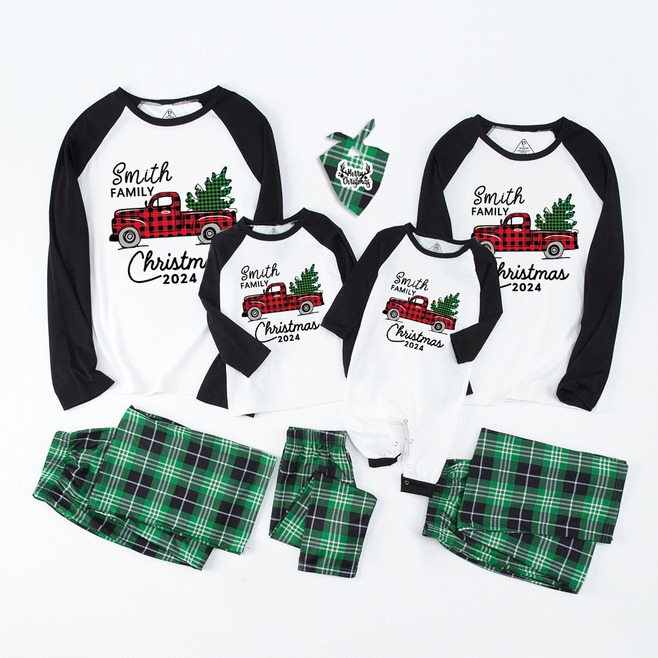 Christmas Truck And Tree Family Matching Pajamas