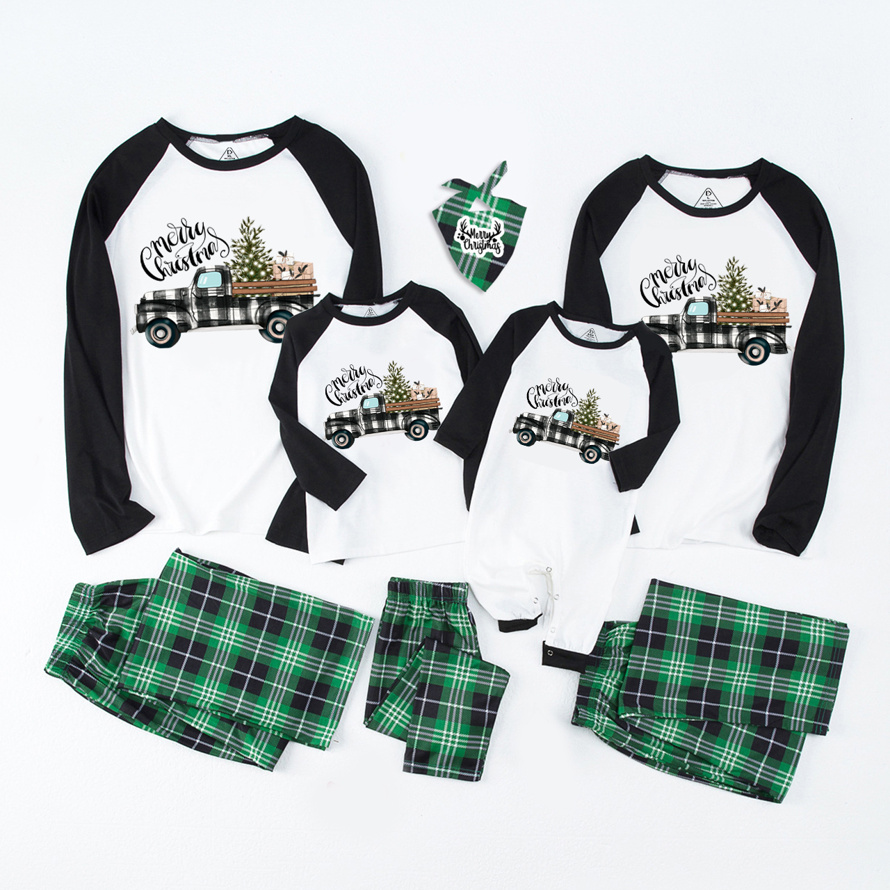 Christmas Tree&Truck Family Christmas Pajamas