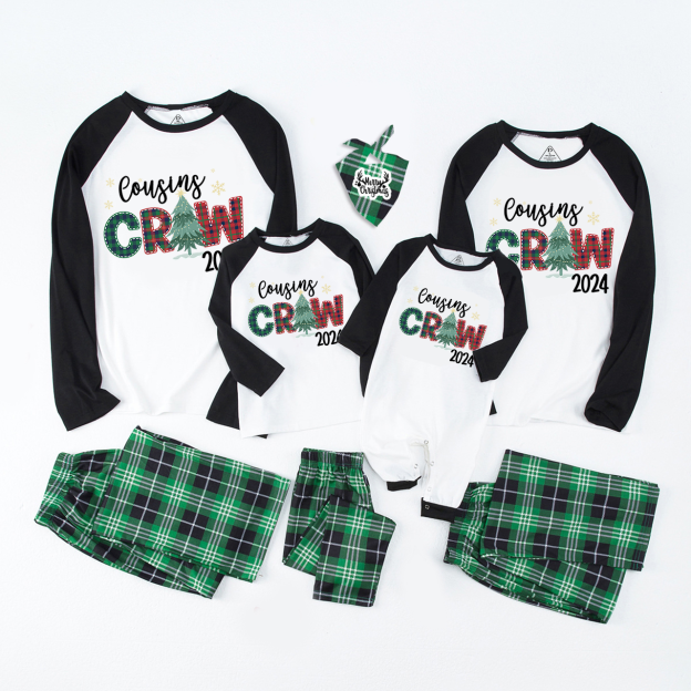 Cousins Crew Christmas Family Matching Pajamas Beepumpkin