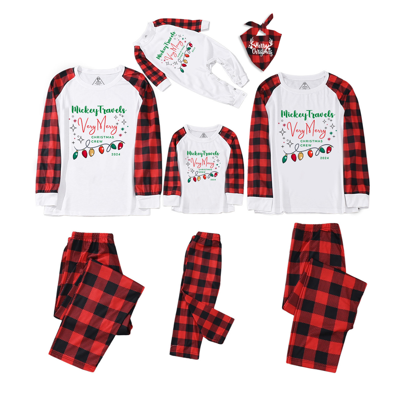 Very Merry Christmas Crew Christmas Family Pajamas Sale-Beepumpkin™