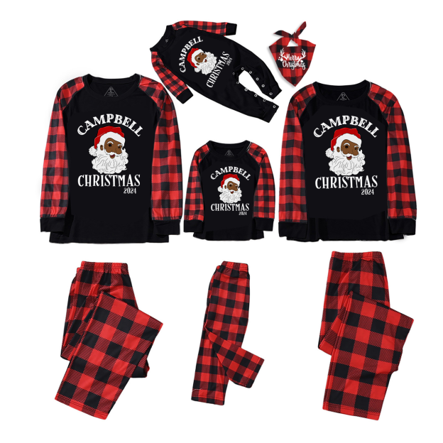 Black Santa Family Matching Pajamas Beepumpkin