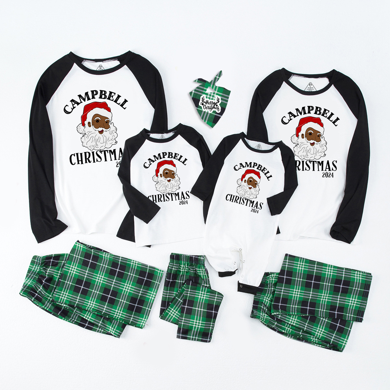 Black Santa Family Matching Pajamas Beepumpkin Sale-Beepumpkin™
