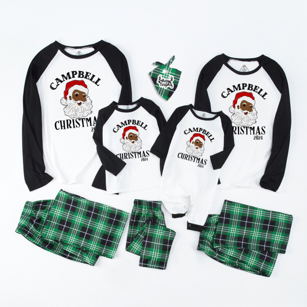 Black Santa Family Matching Pajamas Beepumpkin