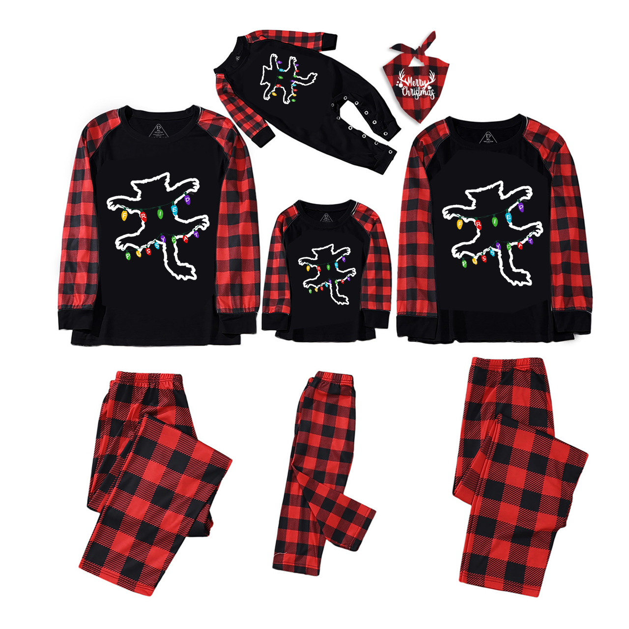 Christmas Vacation Fried Pussycat Family Matching Pajamas Beepumpkin