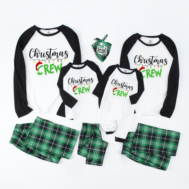 Christmas Crew Lanterns Family Matching Pajamas Beepumpkin