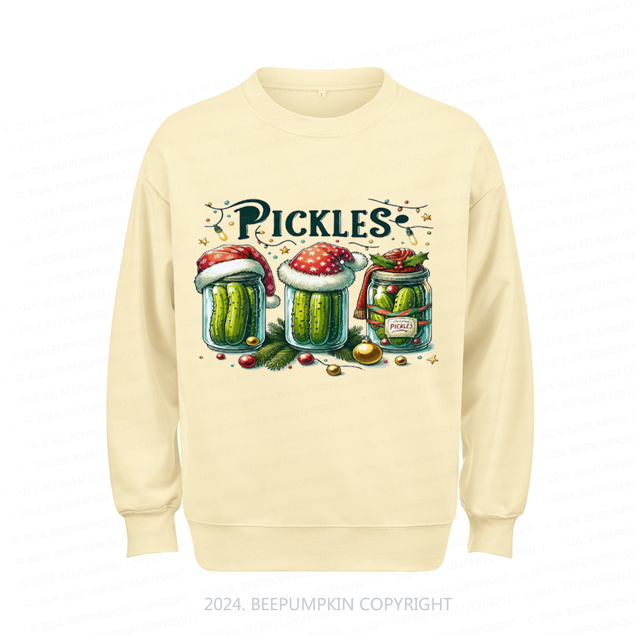 Vintage Canned Pickles Christmas Sweatshirt For Mama Beepumpkin
