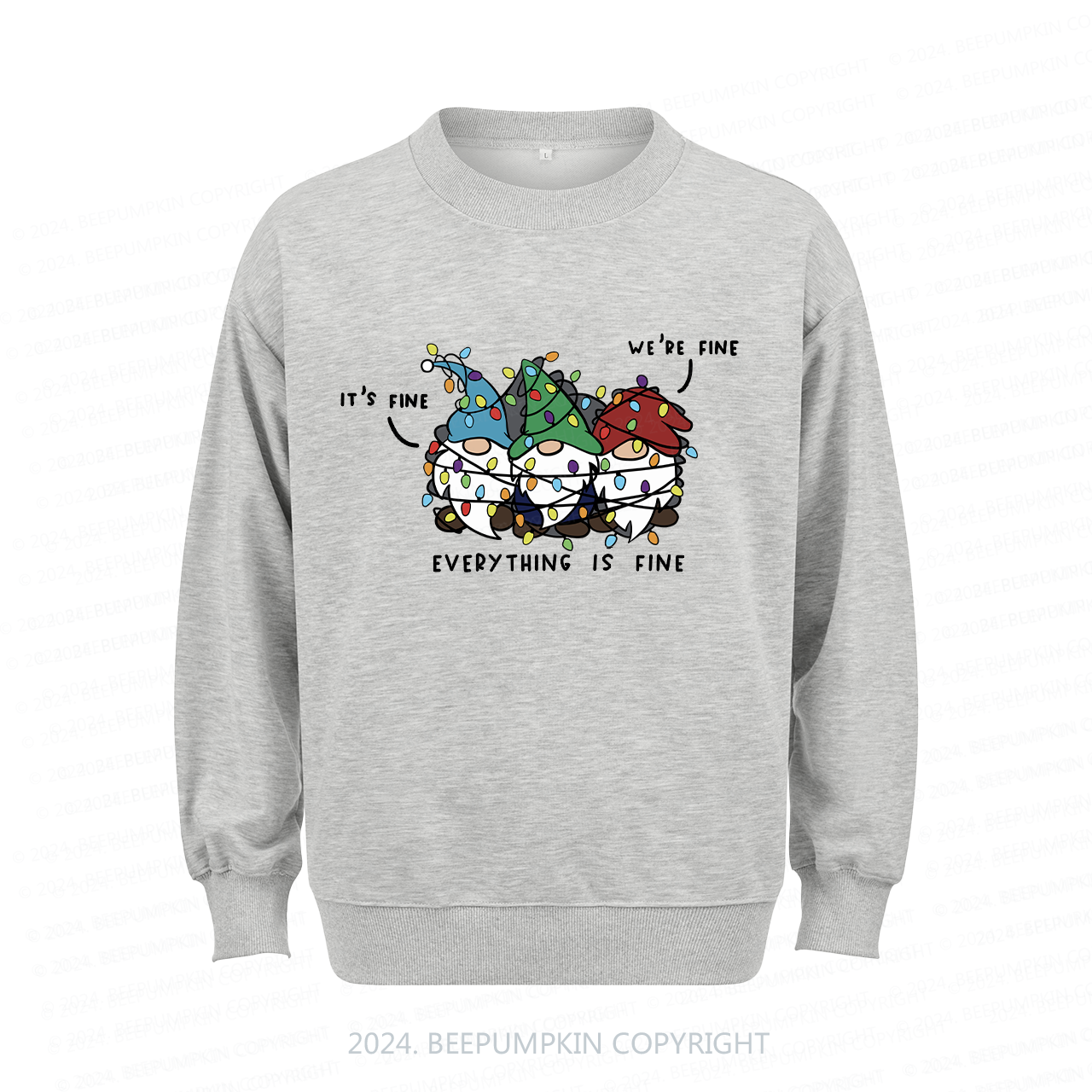 It’s Fine We’re Fine Everything Is Fine Fall Sweatshirt Beepumpkin