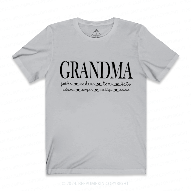 Grandma And Kids Personalized Shirt