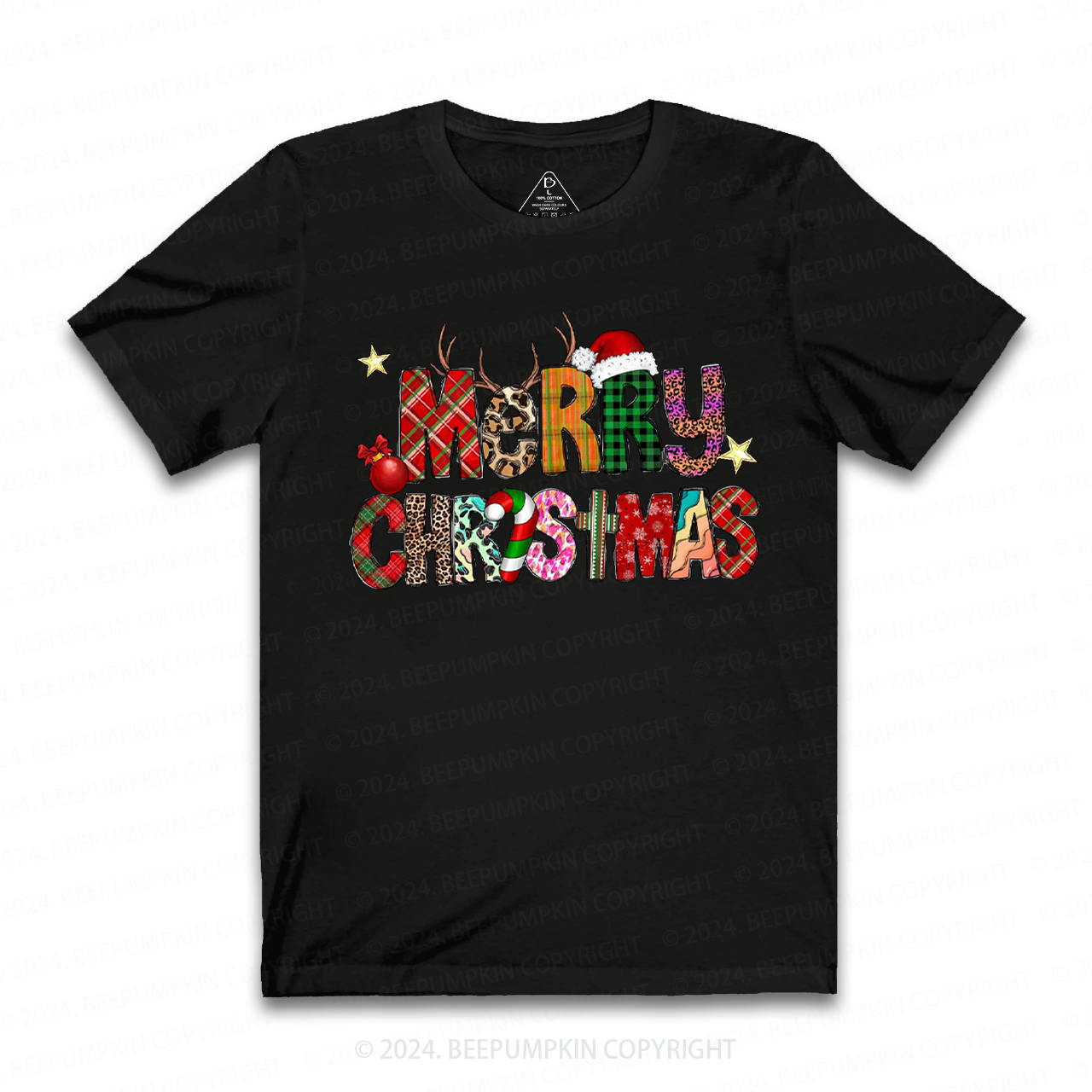 Merry Christmas Santa Hat Holiday Shirts Beepumpkin