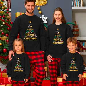 Image of We Wish You A Merry Chriatmas Family Matching Sweatshirts Beepumpkin