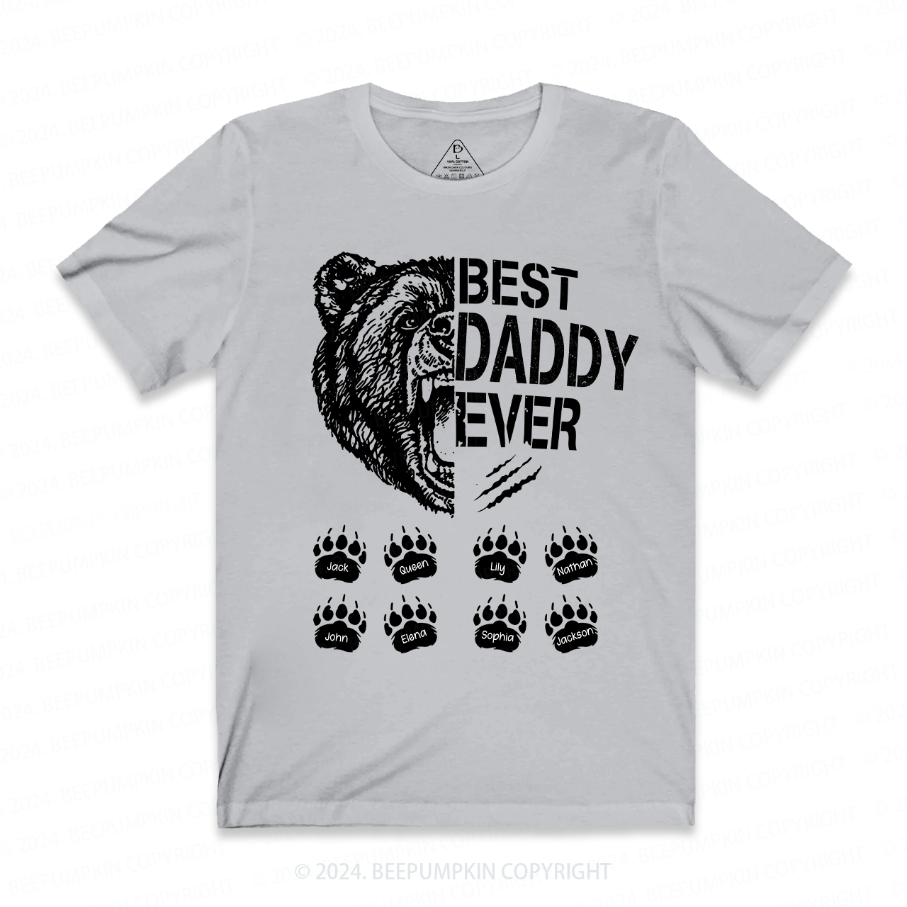 Personalization Name Papa Bear Funny Dad T-shirt