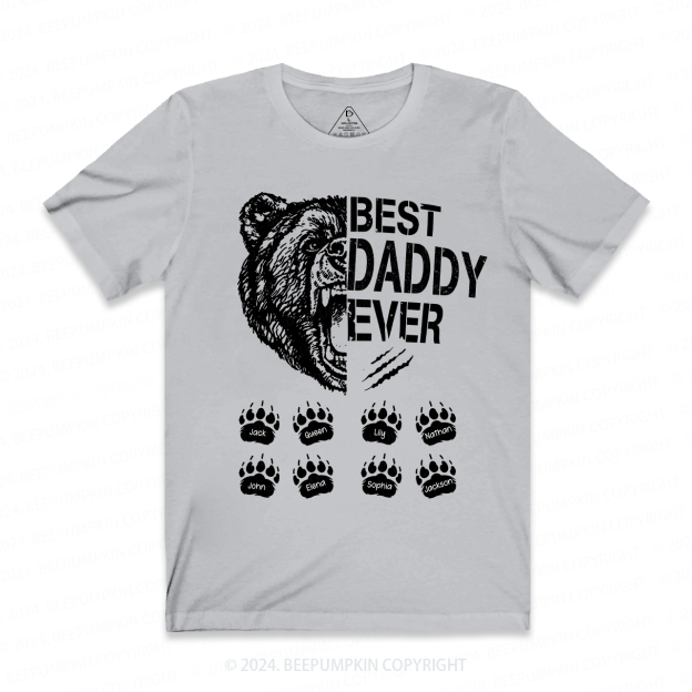 Personalization Name Papa Bear Funny Dad T-shirt