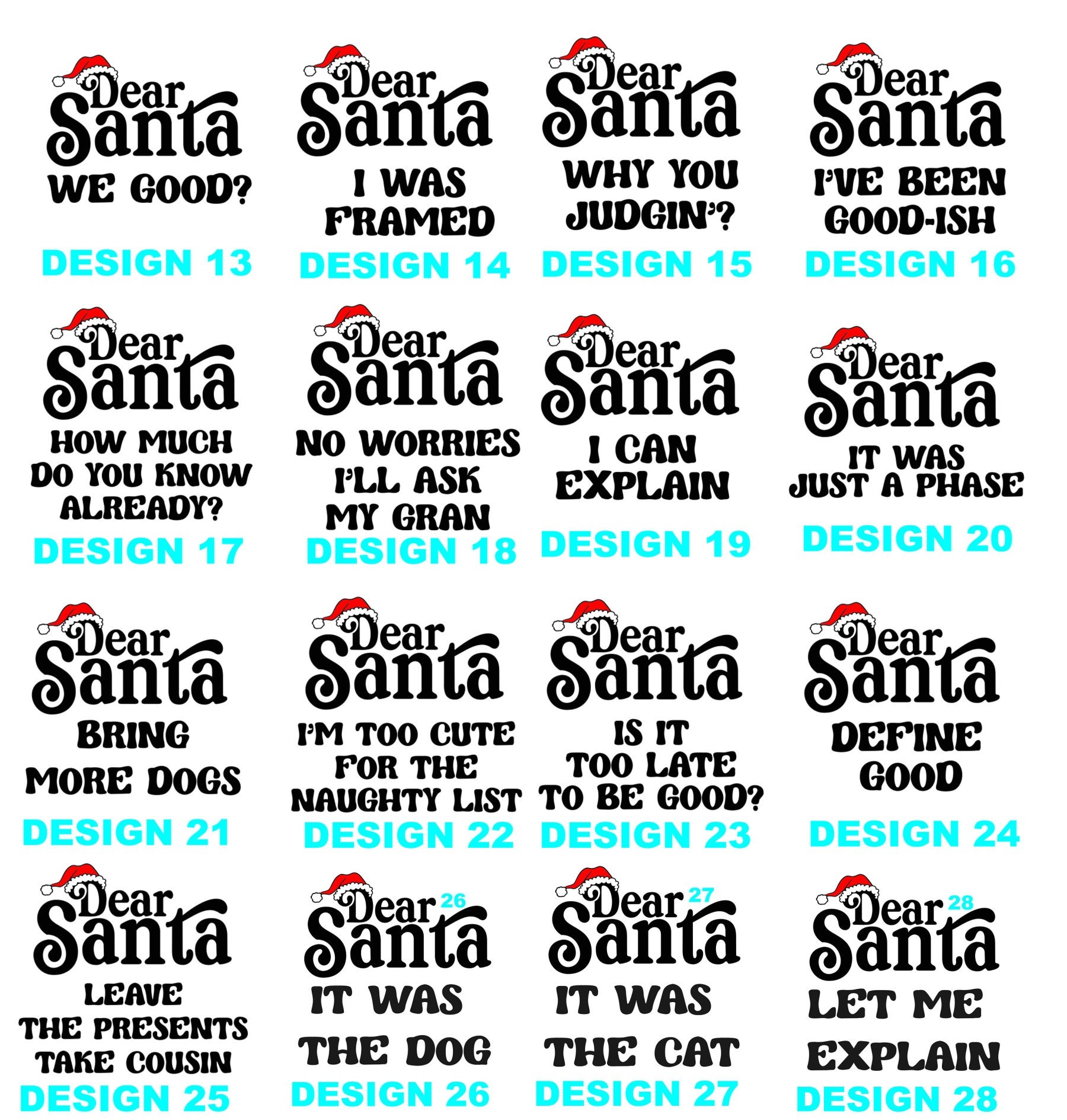 46 Quotes Dear Santa Christmas Family Matching Blue Pajamas Beepumpkin
