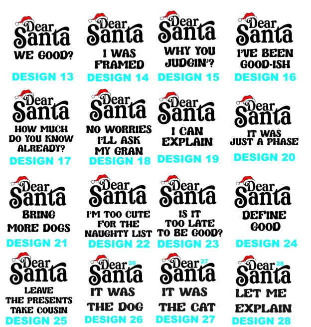 46 Quotes Dear Santa Christmas Family Matching Blue Pajamas Beepumpkin