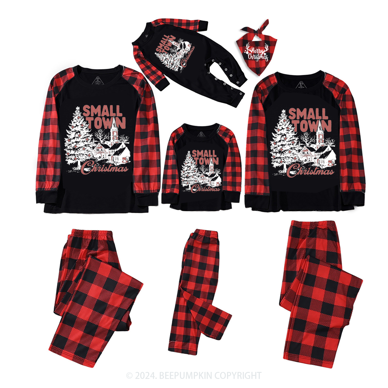 Retro Christmas Family Matching Pajama Set Beepumpkin