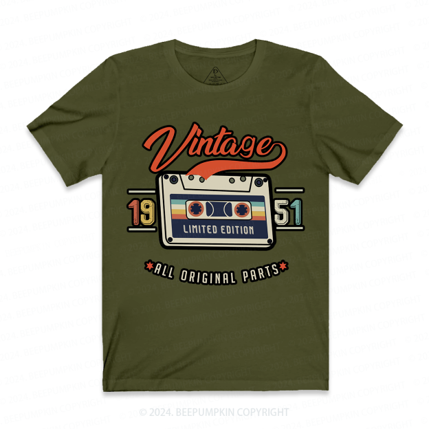 All Original Parts Custom Year Grandpa Shirt