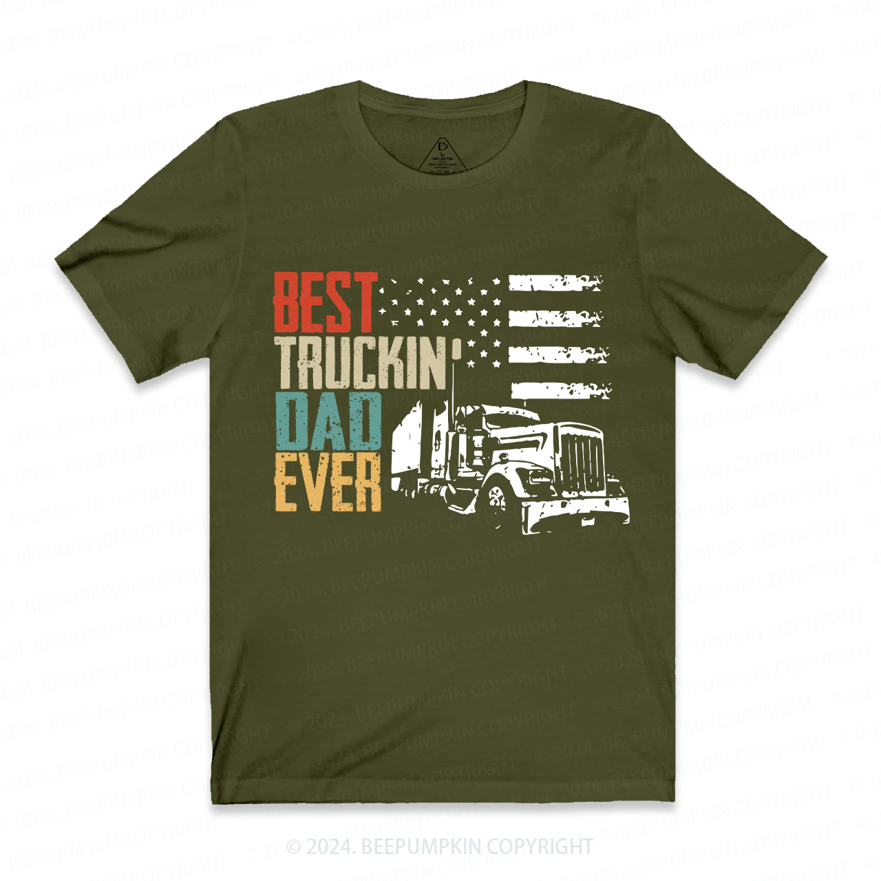 Best Truckin Dad Ever Funny Dad T-shirt