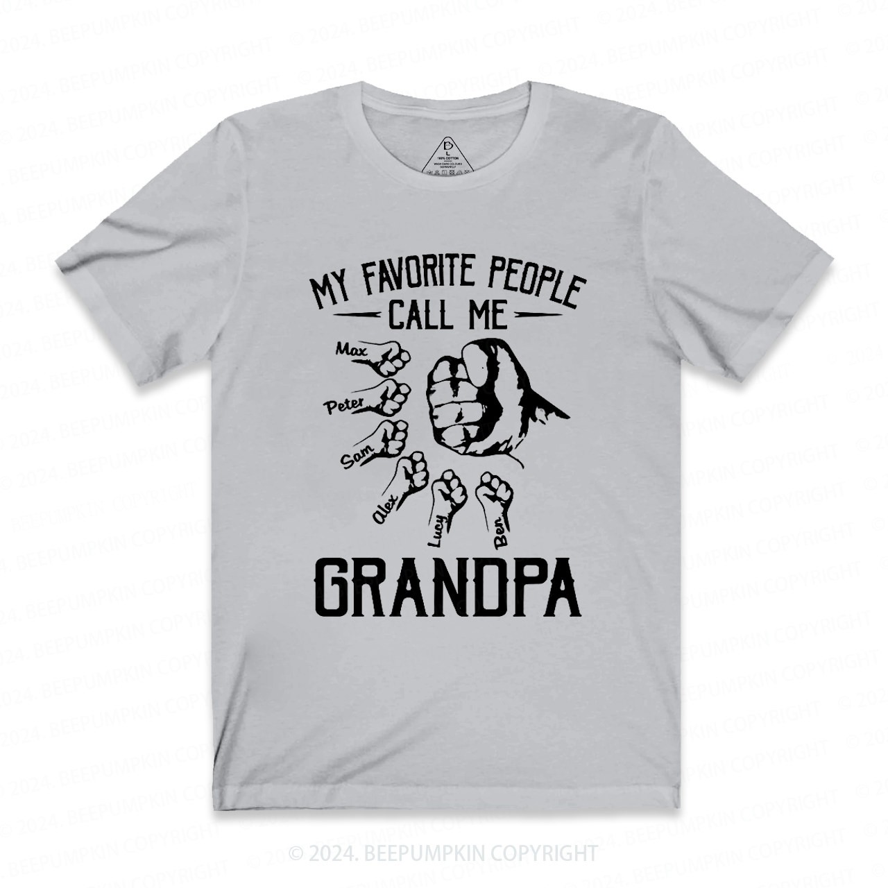 Call Me Grandpa Shirt Personalized With Name