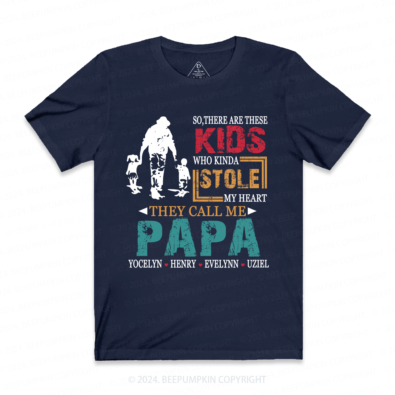 Personalized Papa Gift Shirt With Name Sale-Beepumpkin™