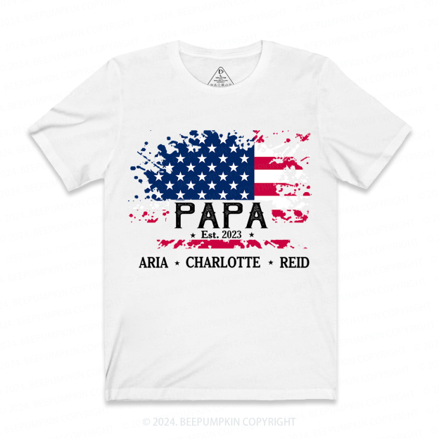 4 of July Grandpa Shirt Personalized With Name