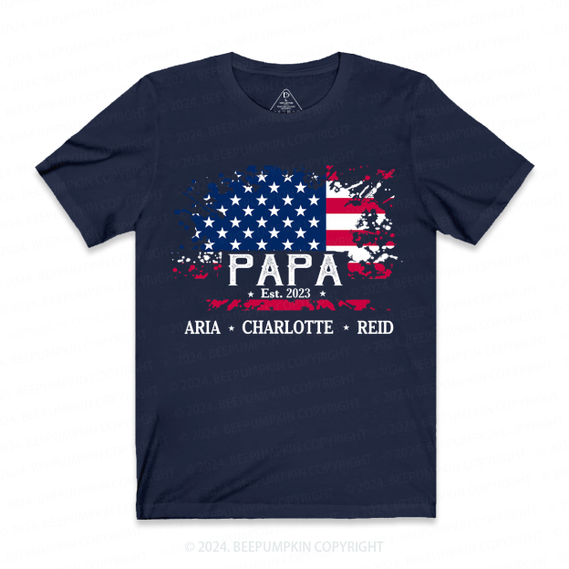 4 of July Grandpa Shirt Personalized With Name