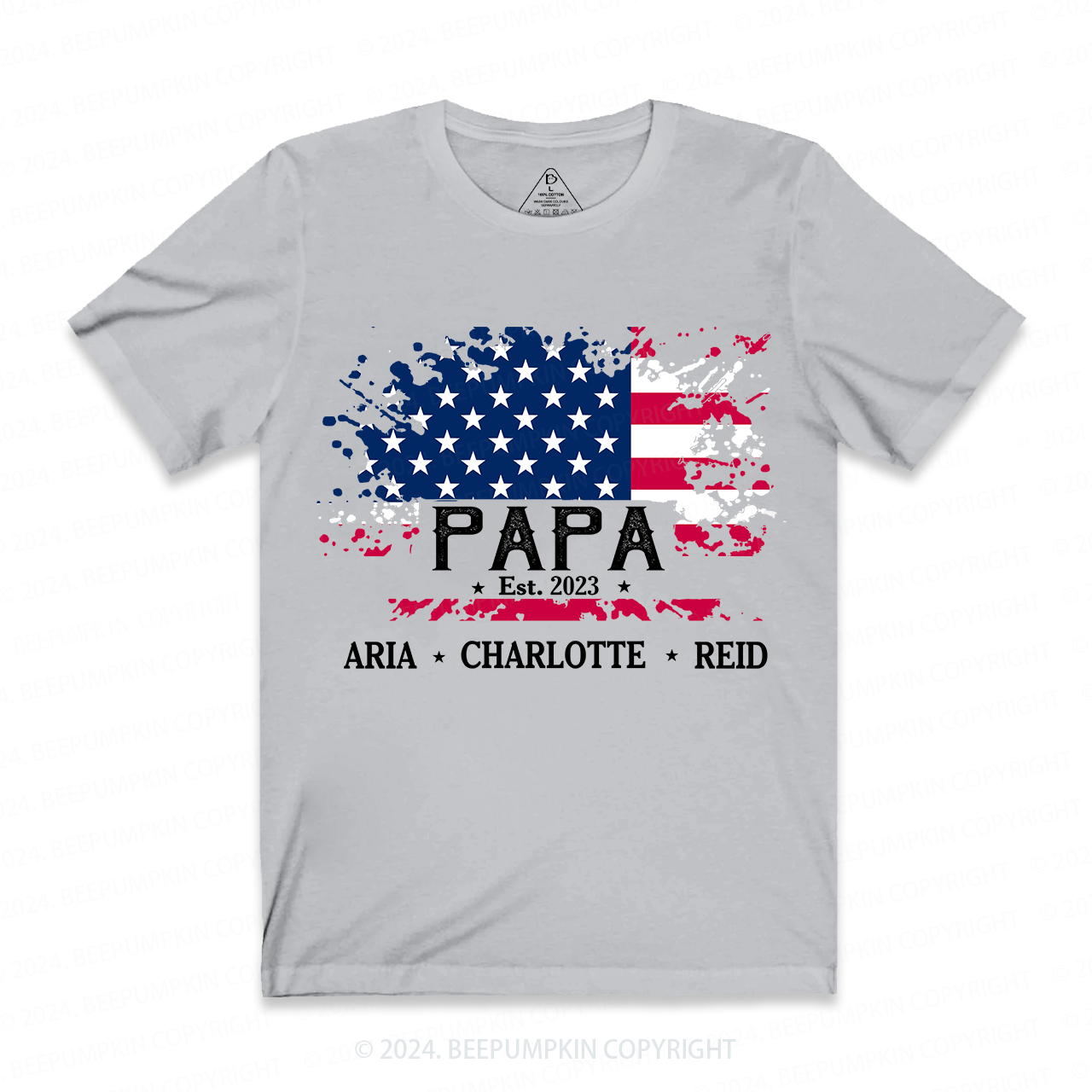 4 of July Grandpa Shirt Personalized With Name