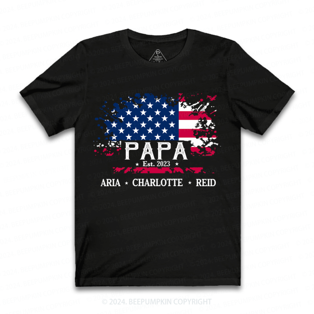 4 of July Grandpa Shirt Personalized With Name