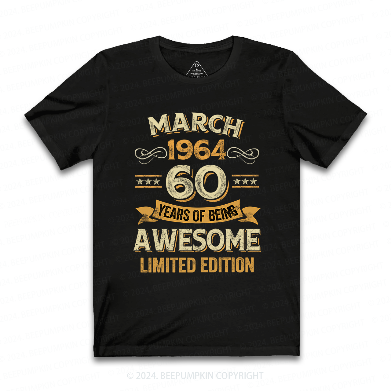60 Years Awesome Vintage February 60th Birthday Grandpa T-Shirt Sale-Beepumpkin™