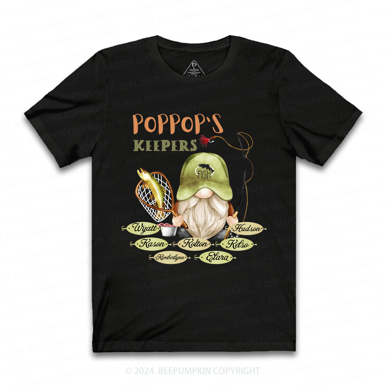 Poppop's Keepers Grandpa Shirt Personalized With Name Sale-Beepumpkin™