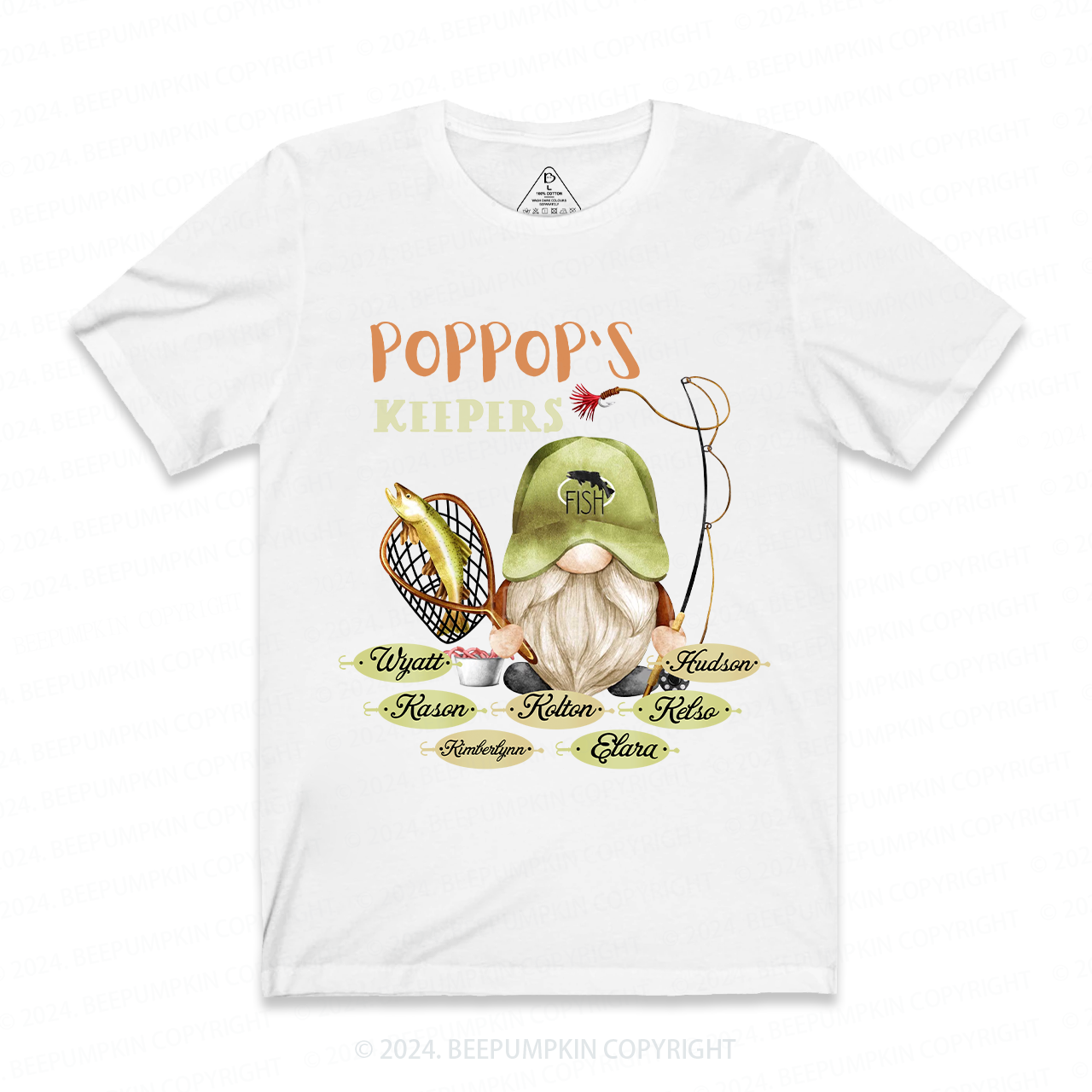 Poppop's Keepers Grandpa Shirt Personalized With Name