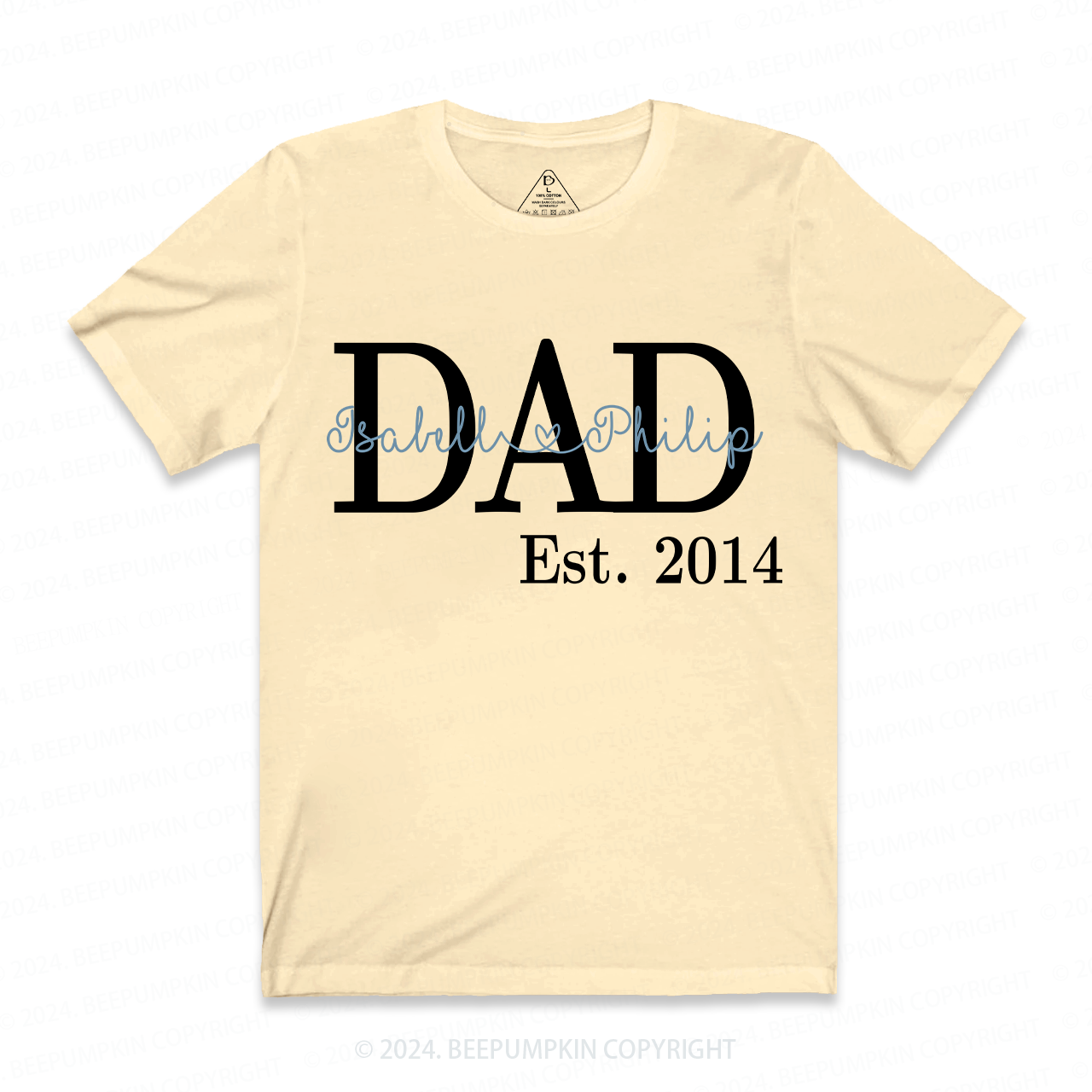 Papa Est.Personalized Papa T-shirt