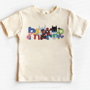 Image of Personalized Superhero Name Toddler&Kids Tees Beepumpkin