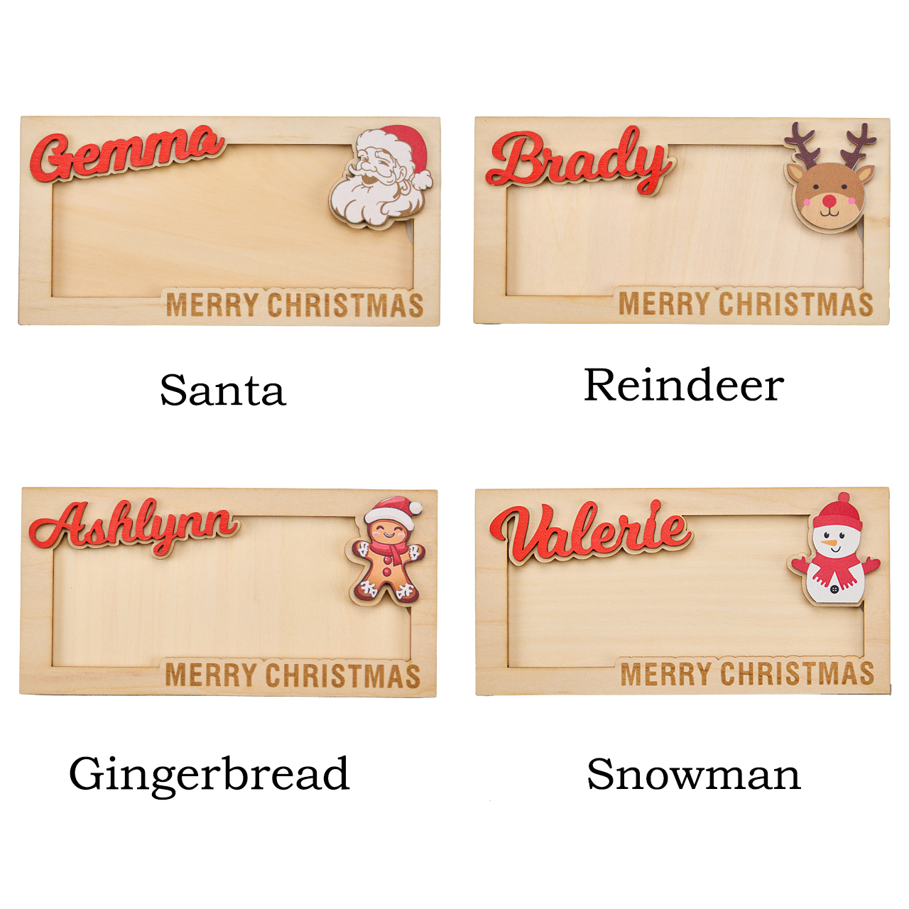 Personalized Santa Reindeer Money Holder Christmas Gift 