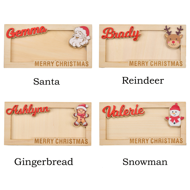 Personalized Santa Reindeer Money Holder Christmas Gift 