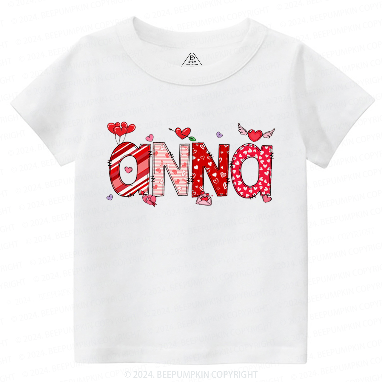 Personalized Valentine Love Balloon Toddler&Kids Tees Beepumpkin Sale-Beepumpkin™