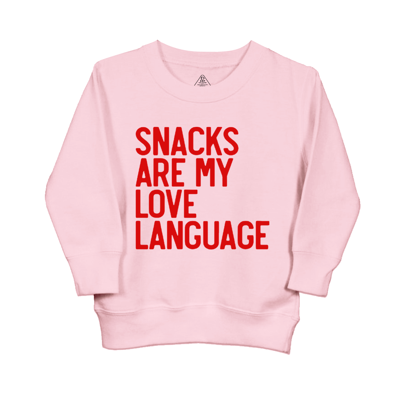 Snacks Are My Love Language Kids Sweatshirt