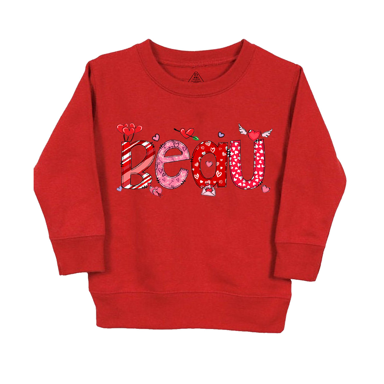 Personalized Valentine Love Balloon Kids Sweatshirt