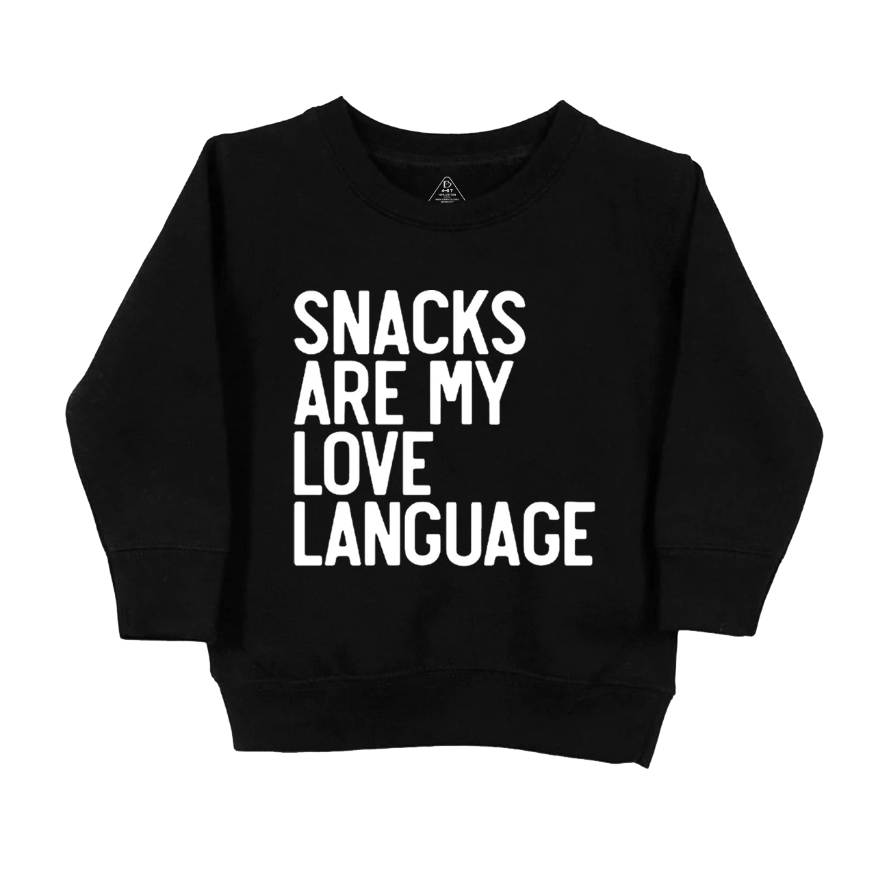 Snacks Are My Love Language Kids Sweatshirt